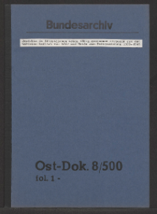 Karl Vocht, evangelischer Pastor in Schilsberg "Bericht über Schildberg von 1929-1945" (Die Lage der Kirchengemeinde Schildberg unter polnischer Herrschaft)