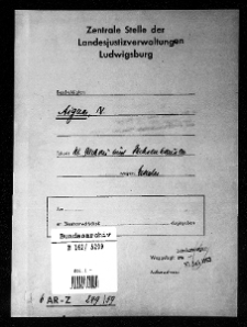 Postępowanie przeciwko J. Aigner w sprawie zabójstwa więźniów w obozie koncentracyjnym w Sachsenhausen (Arbeitskommando 