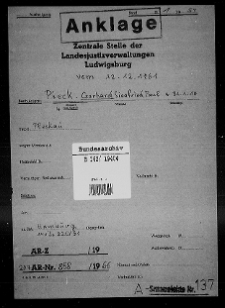 Ermittlungen StA Hamburg 141 Js 220/61 gg. G. Pieck u.A. wg. der Tötung von mindestens 150 Juden in Pleskau (Estland) am 27. oder 28.12.1941 Bd. 3: Anklage StA Hamburg 141 Js 220/61 gg. Pieck u.A. (ASA 137)