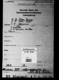 verb. Vg. AR 389/66 gg. Dr. Rahn u.a. Angehörige der Deutschen Botschaft in Paris