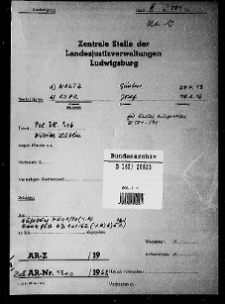 Erschießungen von Juden in Biala-Podlaska und Umgebung / Distrikt Lublin in den Jahren 1941/42 durch Angehörige der Ordnungspolizei. Bd. 3 (Bl. 581-599)