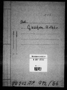 Vernehmung des A. Gieschen zum Osteinsatz als Polizei-Hauptmann in Lida 1943