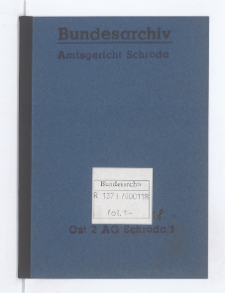 Schroda (Wartheland), Amtsgericht.- Verzeichnis unerledigter Grundbuchanträge aus polnischer Zeit